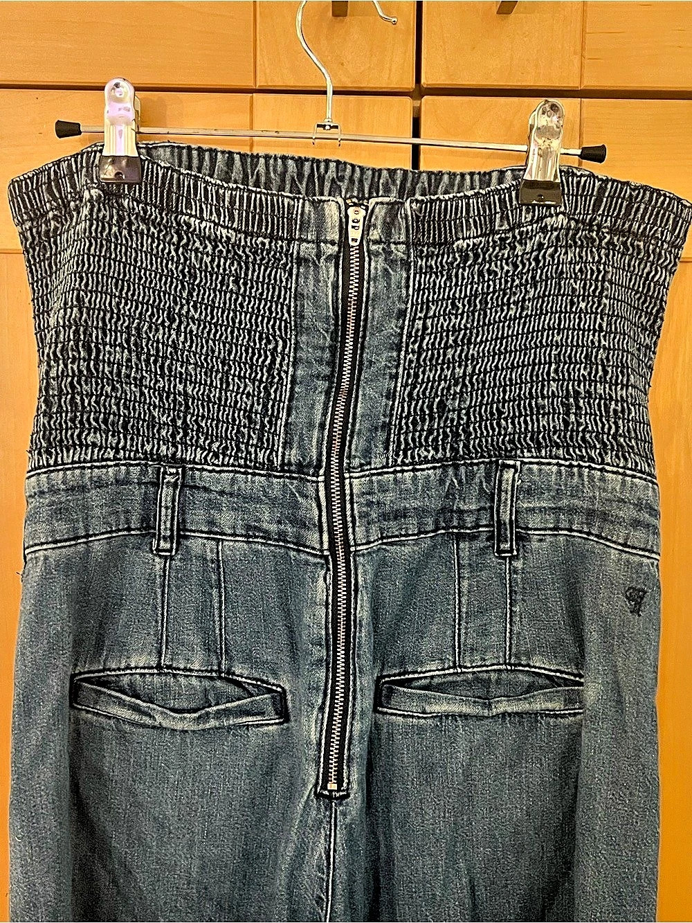 Pilcro Denim Wide Leg Jumpsuit in Blue - Picture 4 of 5